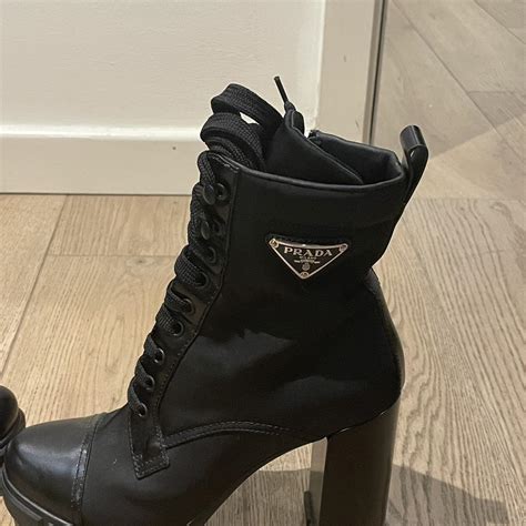 discount prada boots|Prada heeled boots.